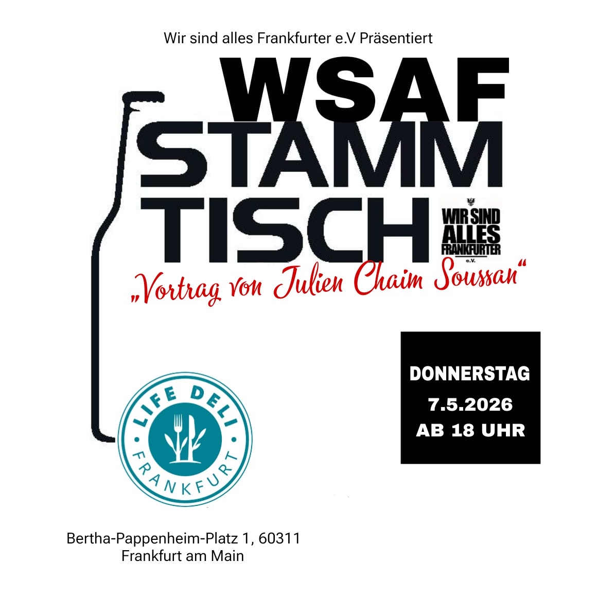 WSAF Stammtisch am 7. Mai 2026